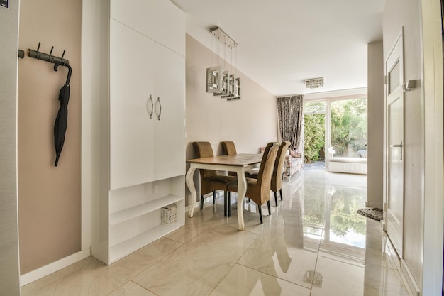 Living room with dining area