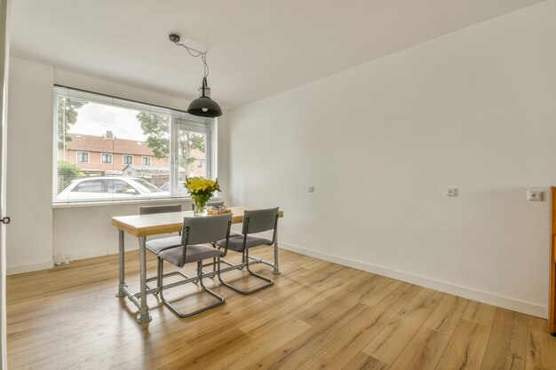 Living room with dining area