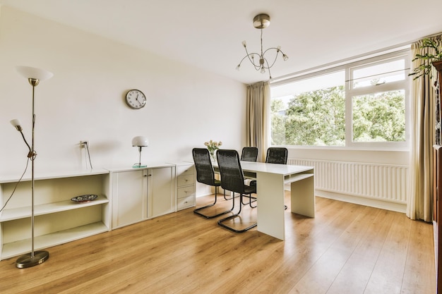 Living room with dining area