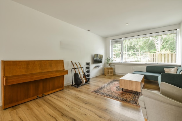 Living room with dining area