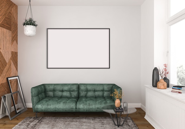 Living room with horizontal frame