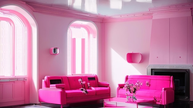 Pink house with furniture. Cra – Apps no Google Play