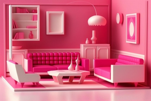 Pink house with furniture. Cra – Apps no Google Play