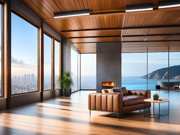 A living room with a view of san francisco