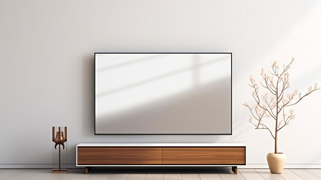 living room with white wood furniture