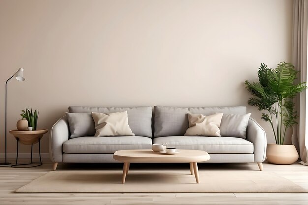 Интерьер гостиной с диваном модельный образ современного дома
