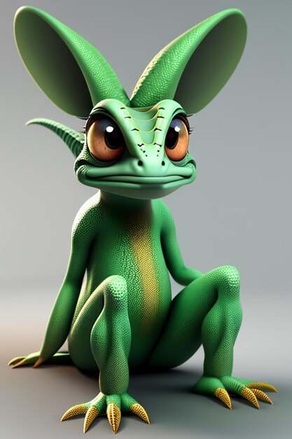 Lizard baby cute cartoon character model character wallpaper background