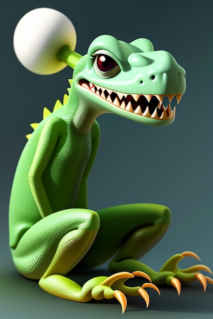 Lizard baby cute cartoon character model character wallpaper background