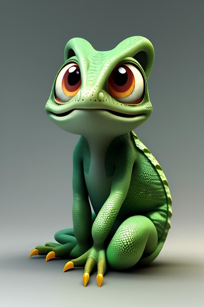 Lizard baby cute cartoon character model character wallpaper background