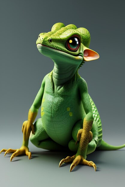 Lizard baby cute cartoon character model character wallpaper background