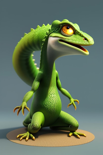 Lizard baby cute cartoon character model character wallpaper background