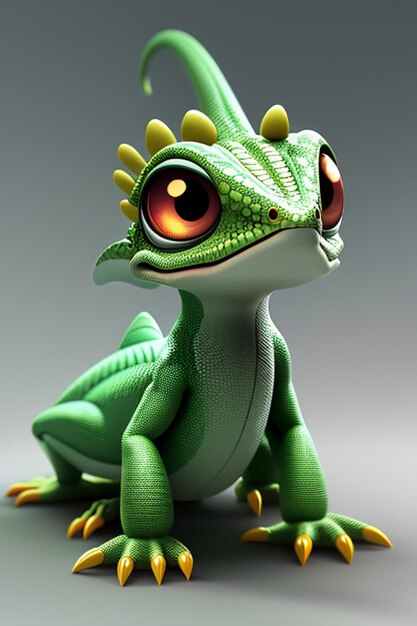 Lizard baby cute cartoon character model character wallpaper background