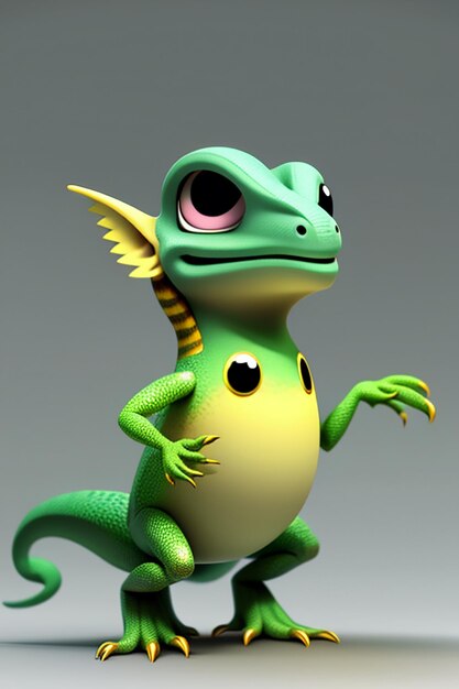 Lizard baby cute cartoon character model character wallpaper background