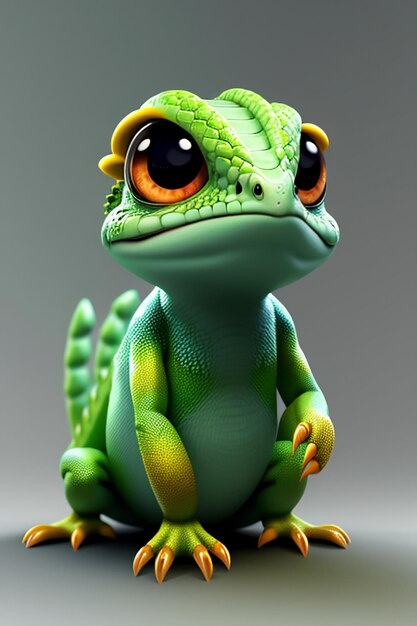 Lizard baby cute cartoon character model character wallpaper background