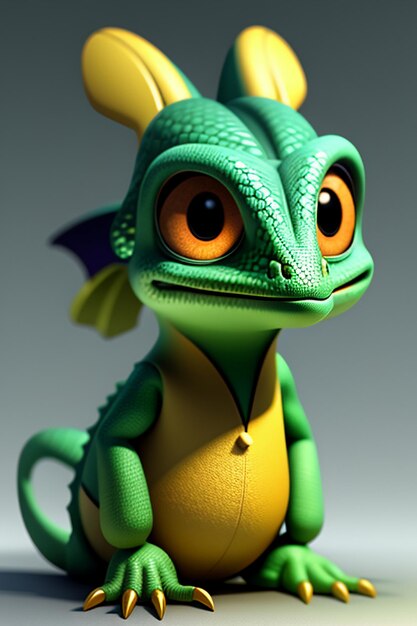 Lizard baby cute cartoon character model character wallpaper background