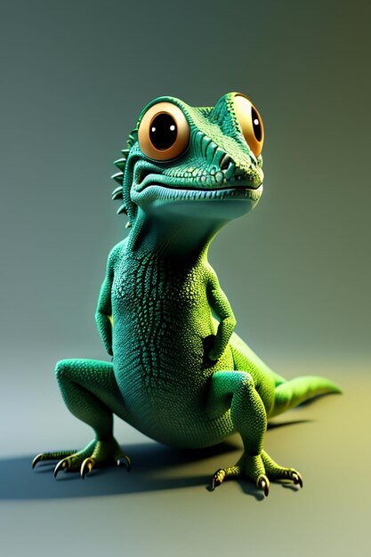 Lizard baby cute cartoon character model character wallpaper background