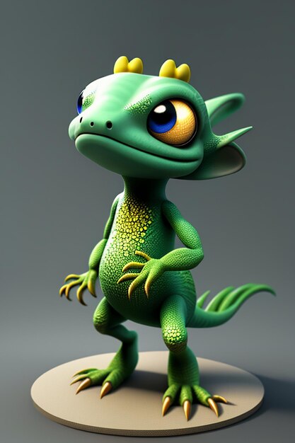 Lizard baby cute cartoon character model character wallpaper background