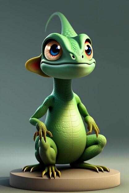 Lizard baby cute cartoon character model character wallpaper background