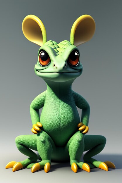 Lizard baby cute cartoon character model character wallpaper background