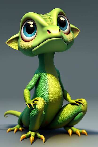 Lizard baby cute cartoon character model character wallpaper background