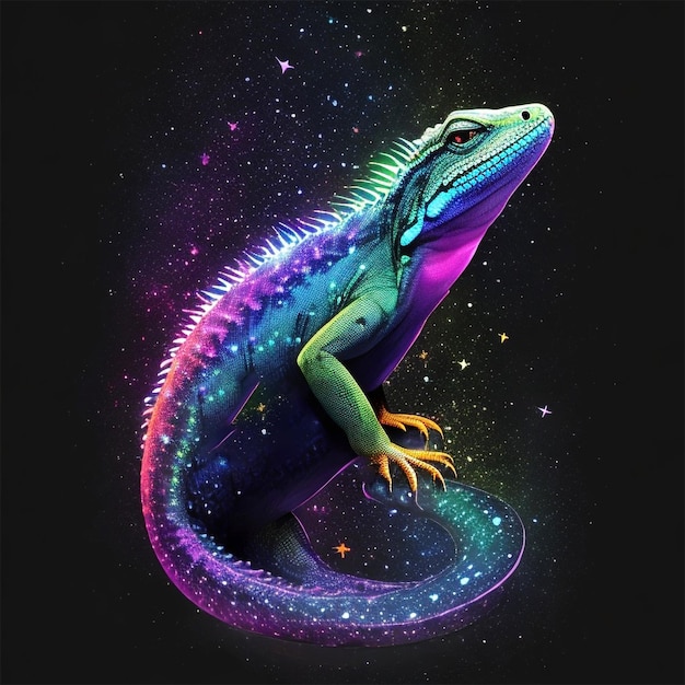 Lizard in galaxy stars