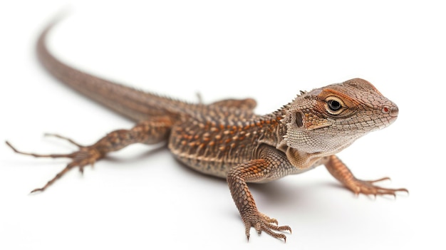 lizard on isolated white background