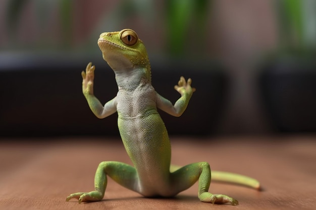 Lizard pose fun Generate Ai