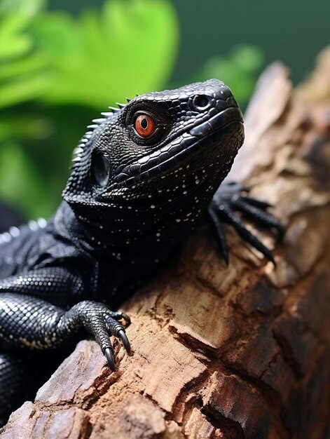 A lizard sitting on top of a tree branch