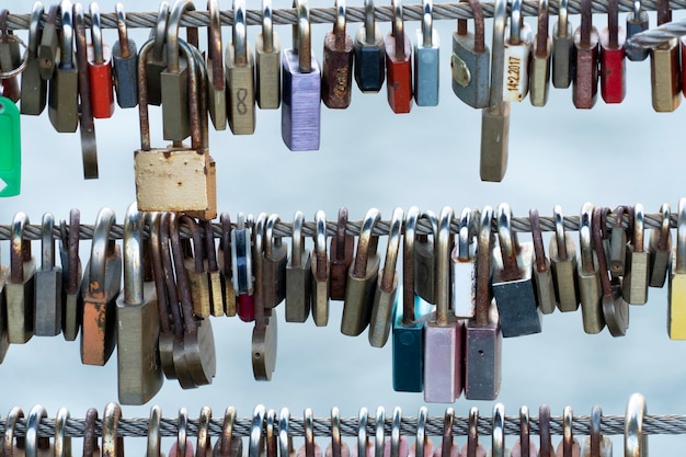 Ljubljana love bridge padlocks