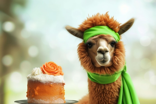 Llama and carrot cake an unusual lunch