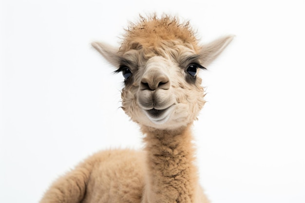 A llama with a big smile