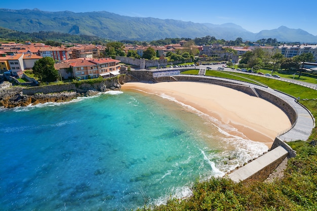 Llanes El Sablon beach in Asturias Spain