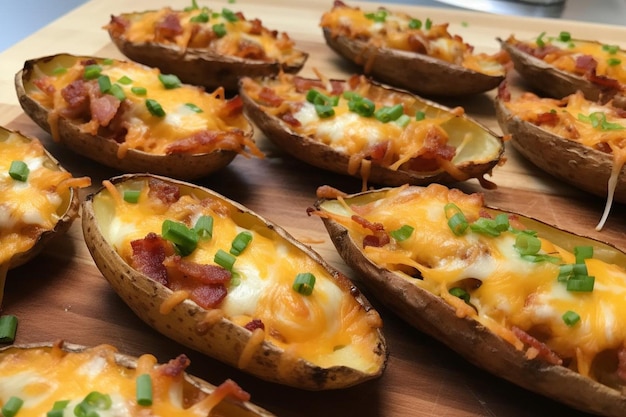 Loaded Bacon Cheddar Potato Skins Platter