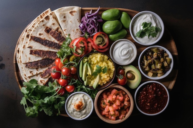 Loaded Veggie Quesadilla Platter