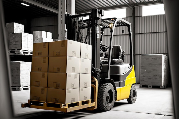 Loader for transportation of goods in large warehouse