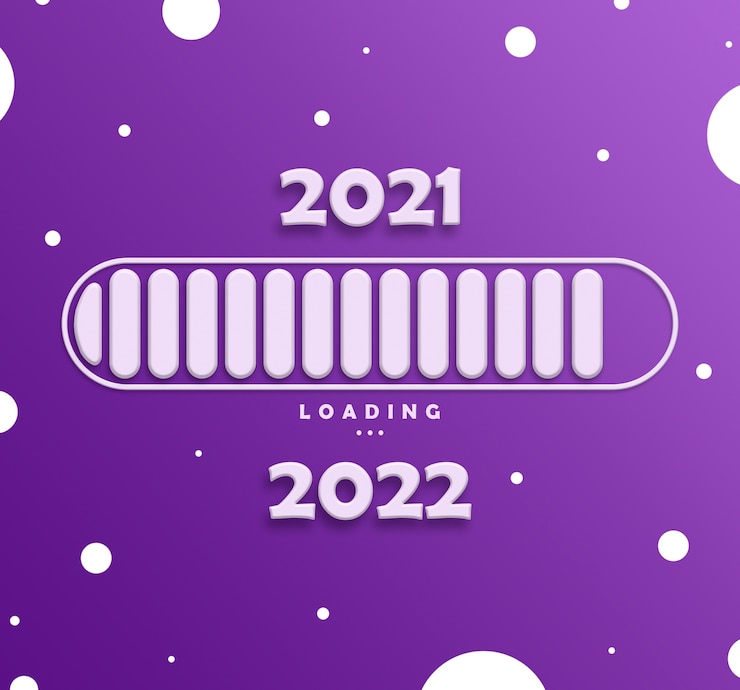 Photo loading bar new 2020 year on purple background 3d