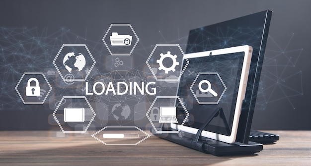 Loading concept Internet Business Technology