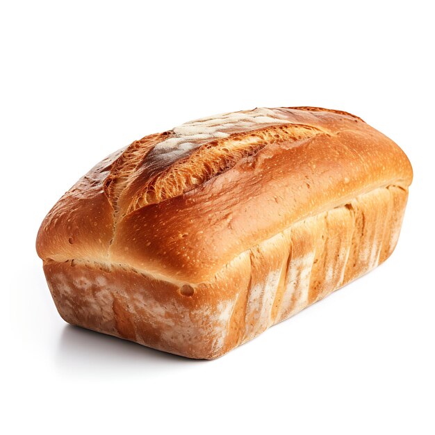 loaf of bread isolated on a white background studio shot