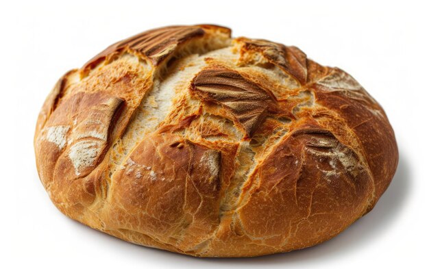a loaf of bread on the white background professional advertising food photo ai generated