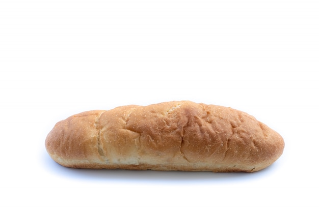 Loaf of bread on a white background