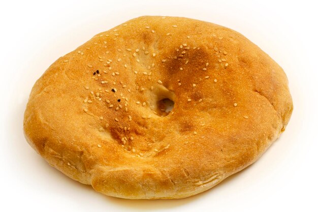 Loaf of bread on a white background