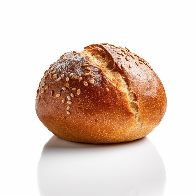 A loaf of bread with sesame seeds on it