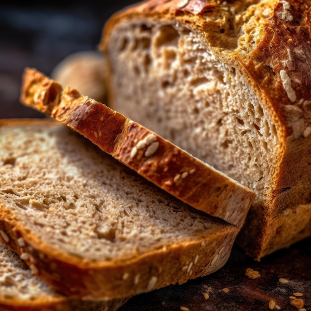 A loaf of bread with the word bread on it