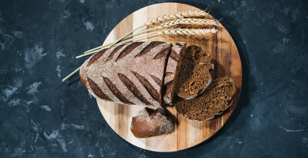 Loaf of fresh sliced bread