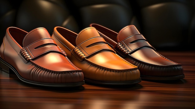 Loafers in sharp focus exuding casual sophistication