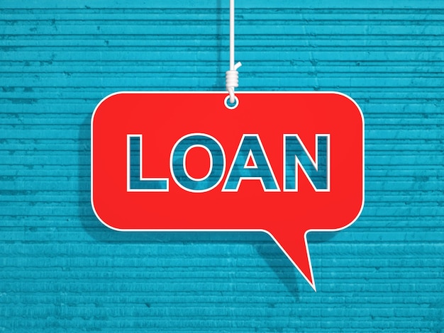 Loan Concept 3D gerederde afbeelding