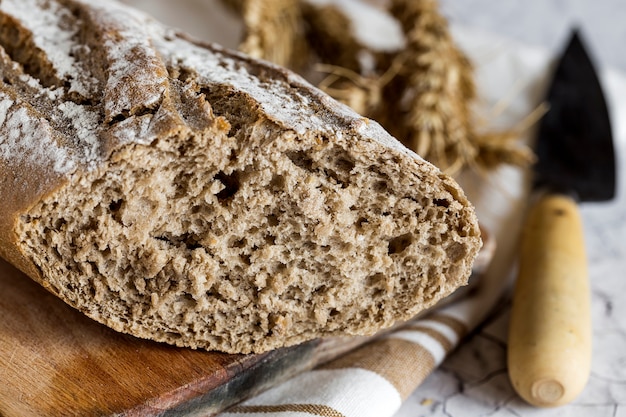 Loaves of integral bread 