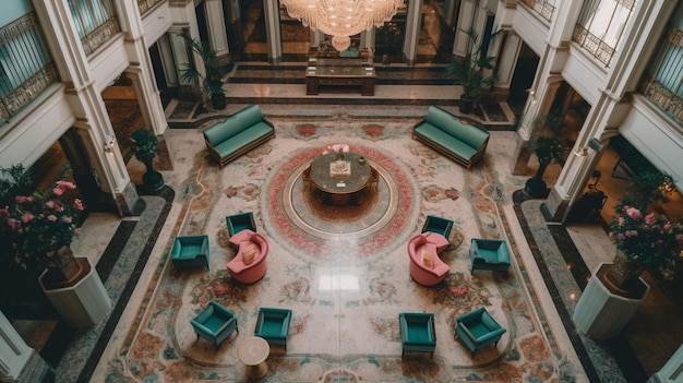 The lobby of the hotel hershey