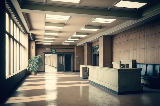 Lobby interior empty