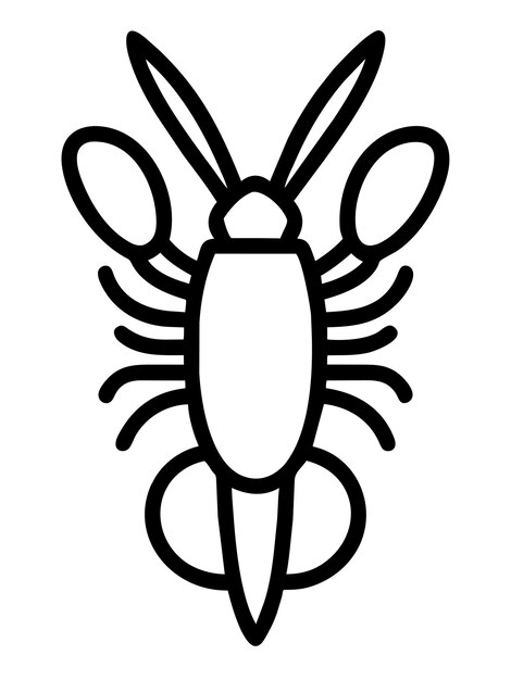 Lobster Coloring page for kids Printable page Preschool education